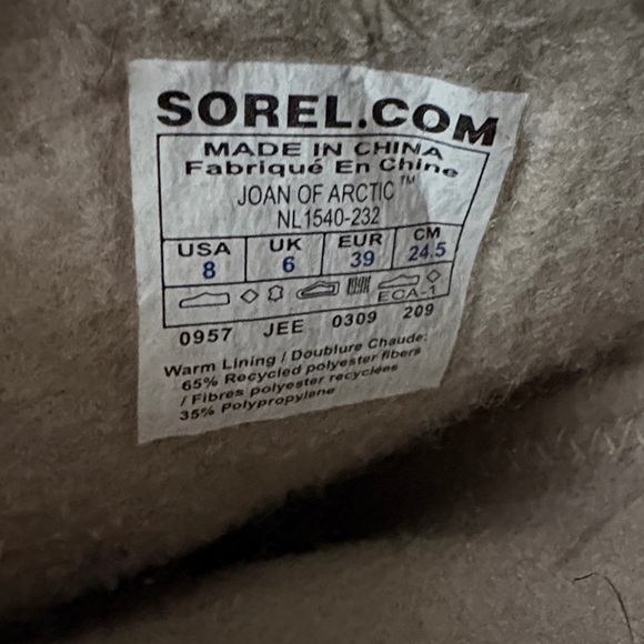 EUC Women’s Sorel Joan of Arctic Suede/Faux Fur Waterproof Boots size 8 - Picture 11 of 15